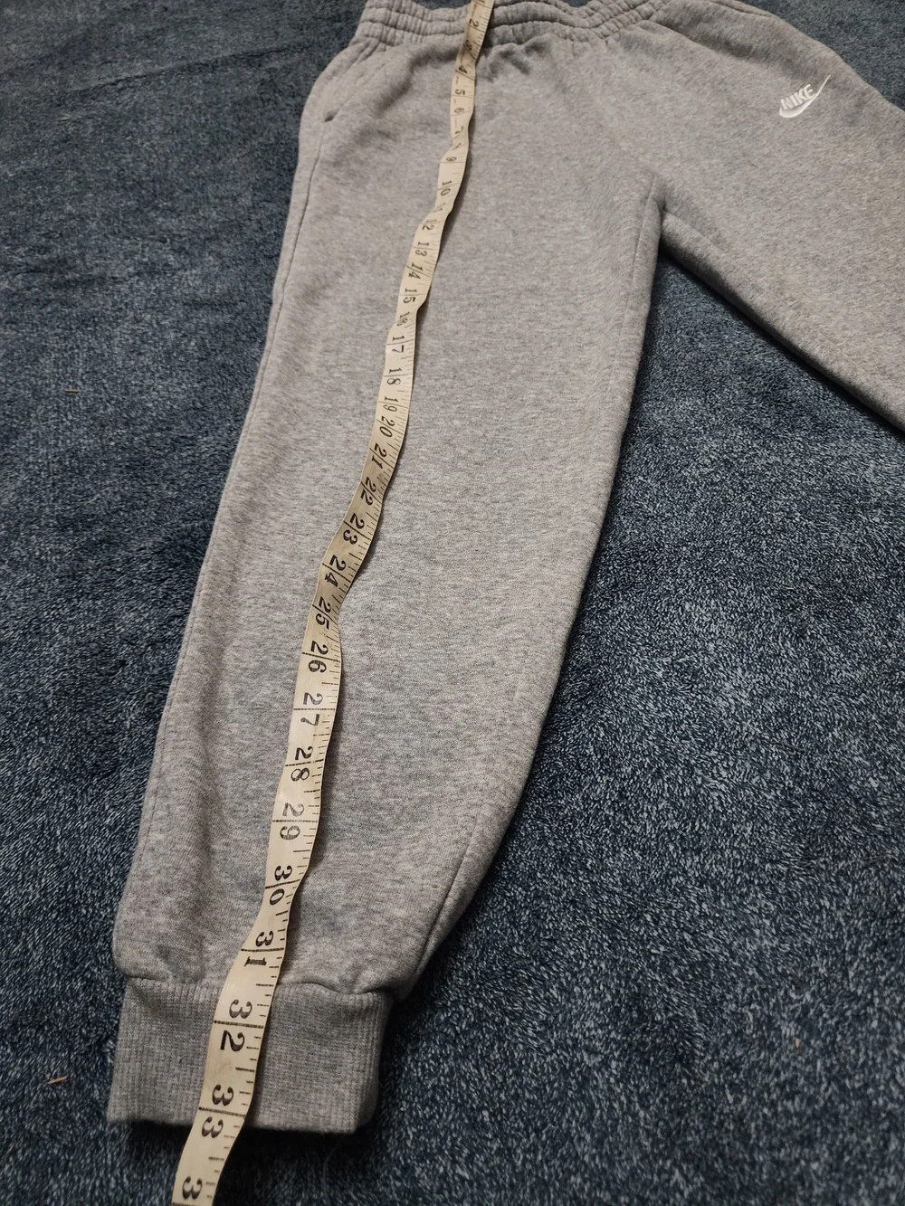 Nike Grey Kids Fleece Joggers with White Logo